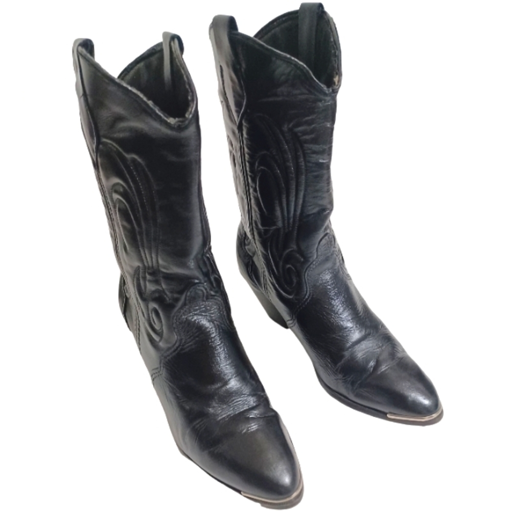 Abilene Boot Co. Black Leather Winter Boots